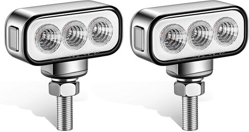 Partsam 2Pcs Mini Rectangle Double Face 8LEDs Marker Turn Signal Pedestal Light, Amber/Red To Purple Auxiliary Lights, T-Mount, Clear Lens, Aluminum Alloy Housing in Kuwait
