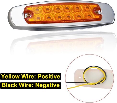 20 Pack 12 LED Trailer Lights, DC12-24V Side Marker Light Clearance Indicator Lamp for RV Camper Truck Van Caravan Boat - Amber in Saudi Arabia