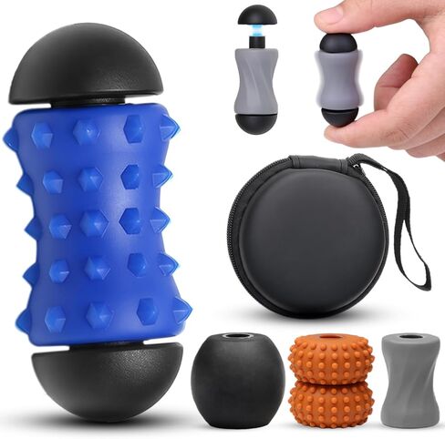 4-in-1 Silicone Quiet Fidget Toys Set, Portable Customizable Finger Fidget Roller with Storage Case, Teen Adult Fidgets for Anxiety and Stress, Office Fidget Sensory Toys, Adult Fidget Toys in Kuwait