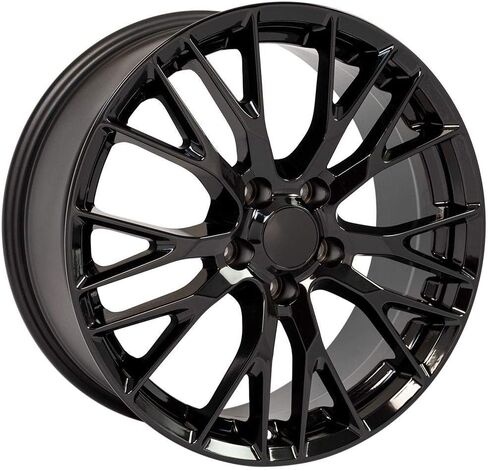 إطارات OE Wheels CV22 مقاس 19 بوصة تناسب Corvette C7 Z06 Style 5x120.65 19x8.5 / 20x10 أسود لامع - هولاندر 5734 (مجموعة من 4) in Kuwait