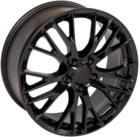 إطارات OE Wheels CV22 مقاس 19 بوصة تناسب Corvette C7 Z06 Style 5x120.65 19x8.5 / 20x10 أسود لامع - هولاندر 5734 (مجموعة من 4) in Kuwait