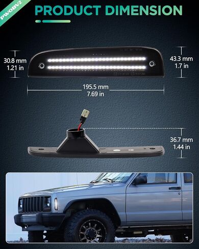 ترقية 2PCS أضواء علامة جانبية LED لـ 1997 1998 1999 2000 2001 Jeep Cherokee XJ، مصابيح إشارة وقوف السيارات ذات العدسات المدخنة، استبدال مباشر لملحقات Jeep Cherokee XJ in Kuwait