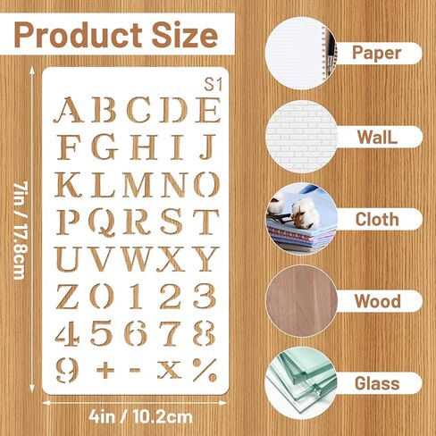 14 Sheet Small Letter Stencils, 1/2 Inch Scrapbook Letters Stencil for Journaling, Old English Painting, Calligraphy, Rock Pain, Perfect for Scrapbook Journal Canvas Wall Art Crafts in Saudi Arabia