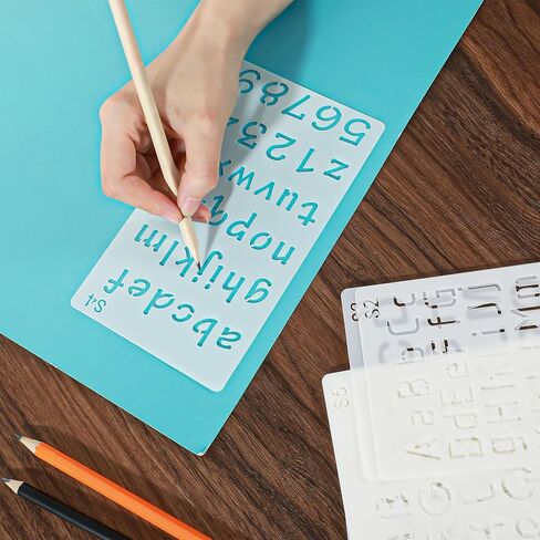 14 Sheet Small Letter Stencils, 1/2 Inch Scrapbook Letters Stencil for Journaling, Old English Painting, Calligraphy, Rock Pain, Perfect for Scrapbook Journal Canvas Wall Art Crafts in Saudi Arabia