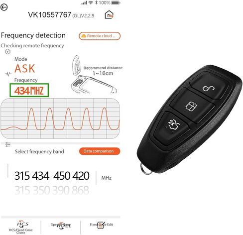 Car Key Fob Remote Keyless Entry Control KR55WK48801 434MHz 3 Button Replacement for 2011-2019 Ford Fiesta Focus Titanium C-Max - 2 Pack in Kuwait