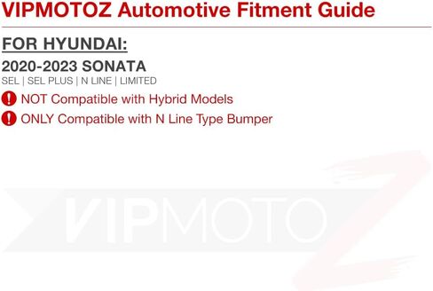 VIPMOTOZ شريط LED كامل لأضواء العلامات الجانبية ومصابيح وقوف السيارات المتوافقة مع 2020-2023 Hyundai Sonata Chrome Housing عدسة واضحة استبدال مباشر للسائق الأيسر ومجموعة زوج الجانب الأيمن للركاب in Kuwait