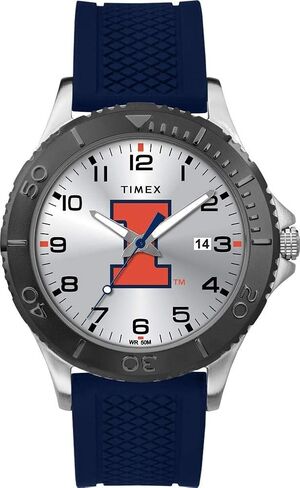Timex Tribute Men's Collegiate Gamer 42mm Watch – Iowa Hawkeyes with Black Silicone Strap in Kuwait
