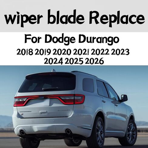 Rear wiper blade For Dodge Durango 2018 2019 2020 2021 2022 2023 2024 2025 2026 GT Plus R/T Plus SXT SRT SXT Plus Special Service Pursuit SRT 392 SRT Hellcat Rear windshield wiper blade in Saudi Arabia