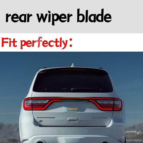 Rear wiper blade For Dodge Durango 2018 2019 2020 2021 2022 2023 2024 2025 2026 GT Plus R/T Plus SXT SRT SXT Plus Special Service Pursuit SRT 392 SRT Hellcat Rear windshield wiper blade in Saudi Arabia