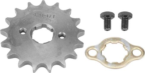 F FIERCE CYCLE 428 Chain 17T 20mm Motorcycle Front Engine Sprocket Titanium Tone for ATV UTV 110cc 125cc 140cc 150cc 160cc Engine in Kuwait