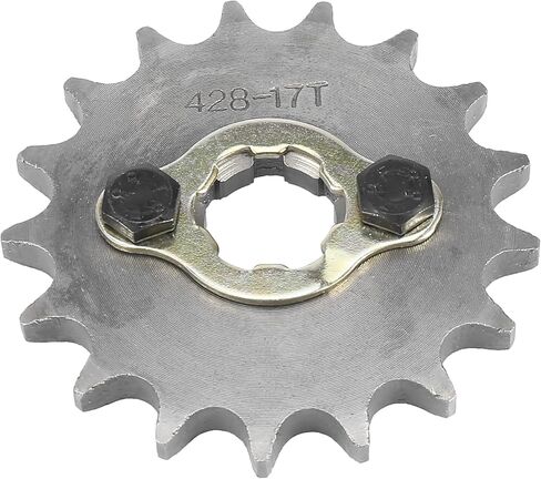 F FIERCE CYCLE 428 Chain 17T 20mm Motorcycle Front Engine Sprocket Titanium Tone for ATV UTV 110cc 125cc 140cc 150cc 160cc Engine in Kuwait