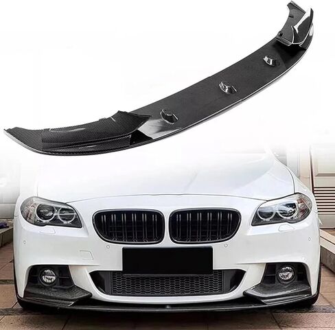 Front Bumper Lip for 2011-2016 BMW 5 Series F10 520i 535i 550i M Sport Front Bumper Lip Splitter Spoiler (Carbon Fiber) in Saudi Arabia