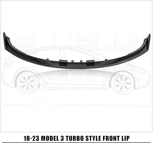 Front Lip Compatible with 2017-2023 Tesla Model 3, Bumper Air Dam Lower Chin Splitter Protection Body Kit Fits for 2017 2018 2019 2020 2021 2022 2023 (Glossy Black Pattern) in Saudi Arabia