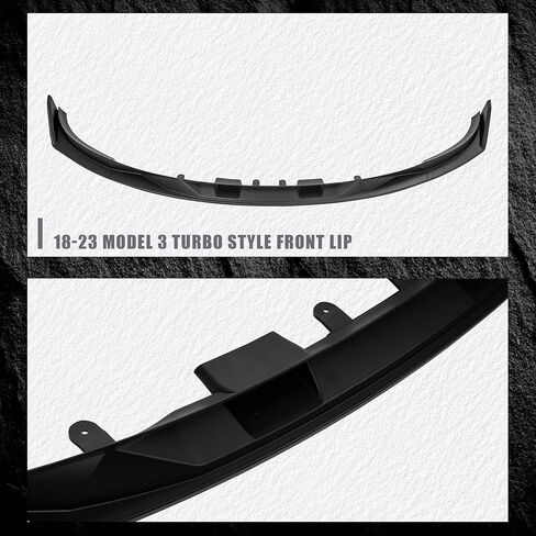 Front Lip Compatible with 2017-2023 Tesla Model 3, Bumper Air Dam Lower Chin Splitter Protection Body Kit Fits for 2017 2018 2019 2020 2021 2022 2023 (Glossy Black Pattern) in Saudi Arabia
