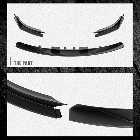 Front Lip Compatible with 2017-2023 Tesla Model 3, Bumper Air Dam Lower Chin Splitter Protection Body Kit Fits for 2017 2018 2019 2020 2021 2022 2023 (Glossy Black Pattern) in Saudi Arabia