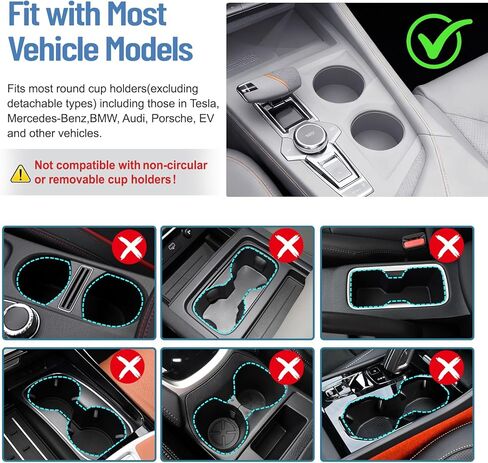 360° Rotating Car Table & Car Tray Desk for Round Cup Holder, Foldable Design & Easy Install, Car Accessories Compatible with Tesla in Saudi Arabia