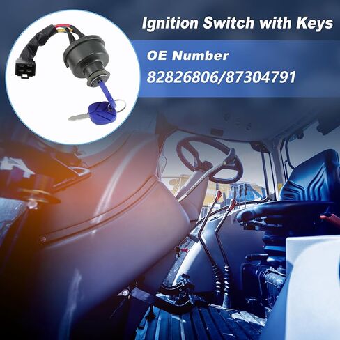 4 دبوس مفتاح الإشعال التبديل لنيو هولاند T45A TT50A TT60A TT75A Workmaster 45 Workmaster 50 Workmaster 55، مفتاح إشعال الجرار يحل محل رقم 82826806/87304791 in Kuwait