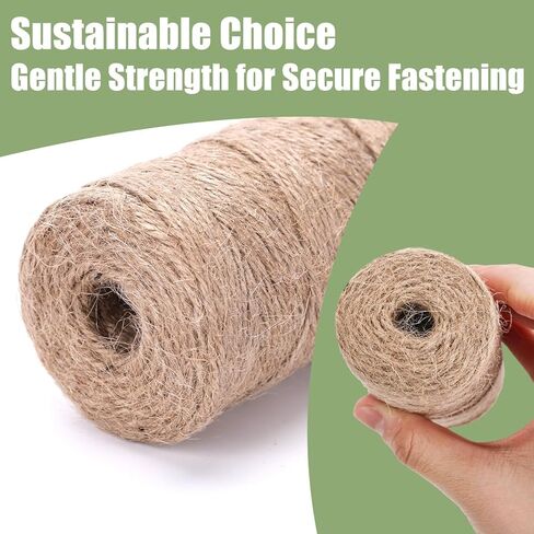 2PCS Jute Twines, 328 Feet Long Brown Yarn for Crafts, Gift Wrapping, Packing, Gardening and Wedding Decor in Kuwait