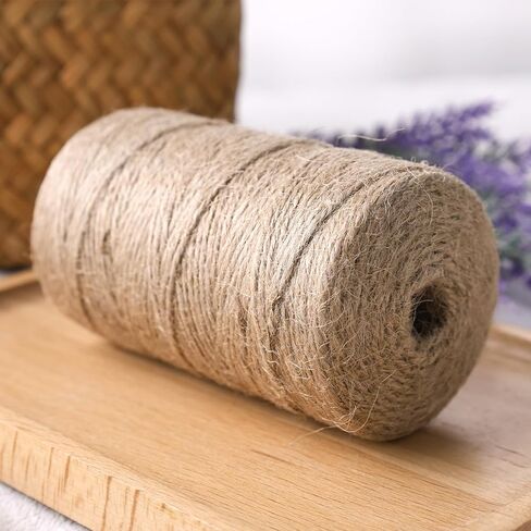 2PCS Jute Twines, 328 Feet Long Brown Yarn for Crafts, Gift Wrapping, Packing, Gardening and Wedding Decor in Kuwait