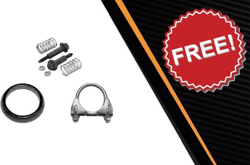 Exhaust Intermediate Pipe Compatible for 1998-2003 Mazda B3000 3.0L | 1998-2003 Mazda B4000 4.0L | Stainless Steel | Northeastern Exhaust | Includes Clamp, Gasket, and Spring Bolts | Direct-Fit in Kuwait