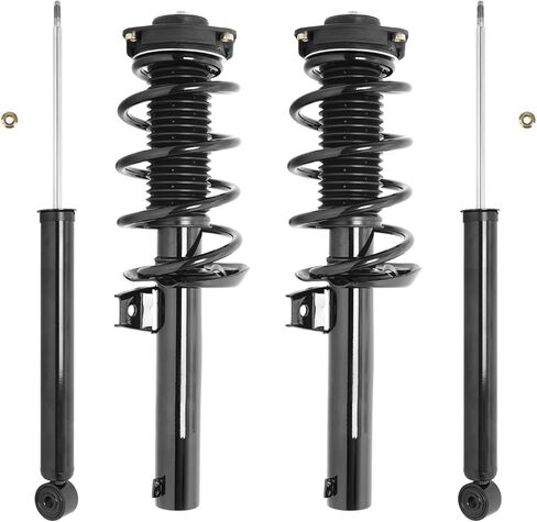 COMPLETESTRUTS - Front Complete Strut Assemblies with Coil Springs and Rear Shock Absorbers Replacement for 2009-2017 Volkswagen Tiguan 2.0L - Set of 4 in Kuwait