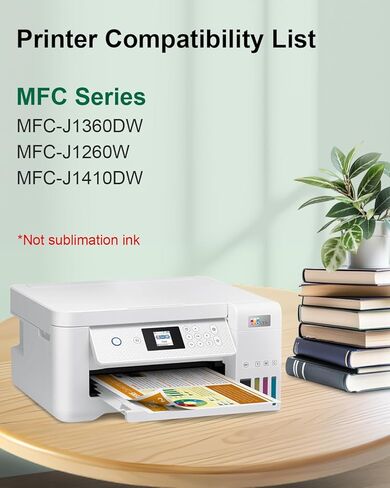 LC501XL LC501 Ink Cartridges for Brother Printer Work Smart MFC-J1360DW MFC-J1260W MFC-J1260DW MFC-J1410DW MFCJ1360DW MFCJ1260W MFCJ1260DW MFCJ1410DW 1360 1260 1410 (4 Pack) in Kuwait