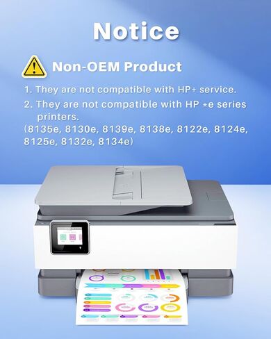 923XL 923 Ink Cartridges for HP Printers Replacement for HP 923XL Ink Cartridges Combo Pack 923e Ink to Work with OfficeJet Pro 8135 8130 8139 8138 8122 8120 8124 8125 8130 Printer (BK/C/Y/M, 4-Pack) in Kuwait