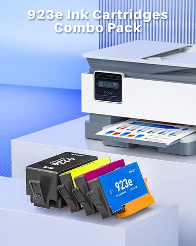 923XL 923 Ink Cartridges for HP Printers Replacement for HP 923XL Ink Cartridges Combo Pack 923e Ink to Work with OfficeJet Pro 8135 8130 8139 8138 8122 8120 8124 8125 8130 Printer (BK/C/Y/M, 4-Pack) in Kuwait