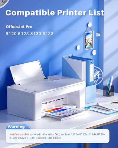 923XL 923 Ink Cartridges for HP Printers Replacement for HP 923XL Ink Cartridges Combo Pack 923e Ink to Work with OfficeJet Pro 8135 8130 8139 8138 8122 8120 8124 8125 8130 Printer (BK/C/Y/M, 4-Pack) in Kuwait
