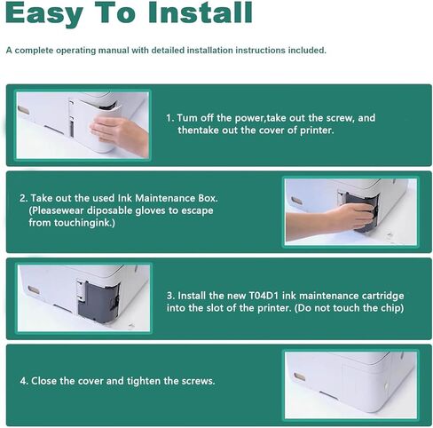 Waste Ink Pad Replacement with Reset Software Compatible for Epson Ecotank ET-2800 ET-2803 ET-4800 ET-2720 ET-2400 ET-4700 L3110 Printer, Maintenance Box with Waste Ink Pad Zeroing Software (2 Packs) in Kuwait