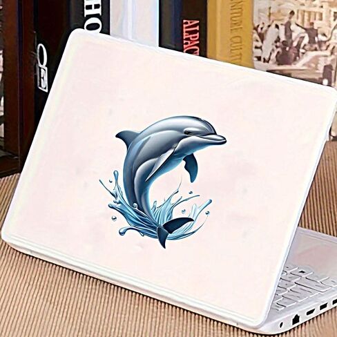 2PC Dolphin Splash Vinyl Decals Waterproof Stickers for Car Truck Bumper Motorcycle Laptop Wall Removable Durable A-87 in Saudi Arabia