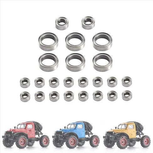 RC Parts Compatible with FMS for FCX24 1/24 Remote Control Crawler Car Upgrade Parts Modification Accessories 24Pcs Steel Ball Bearing Set in Saudi Arabia