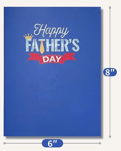 Fathers Day Card,Fanny Father's Day Pop Up Card, 5x7 Inch 3D Father's Day Card, Premium Happy Fathers Day Cards with Envelope & Note Tag, Ideal Fathers Day Gift for Dad Husband Son Family Men in Saudi Arabia