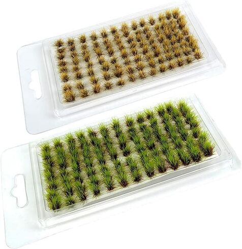 208 PCS Static Grass Tuft Diorama Supplies, Miniature Landscape Scenery for Railway Terrain, Multi-Scale Forest Basing Material, Greenery Kit in Kuwait