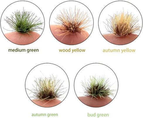 208 PCS Static Grass Tuft Diorama Supplies, Miniature Landscape Scenery for Railway Terrain, Multi-Scale Forest Basing Material, Greenery Kit in Kuwait