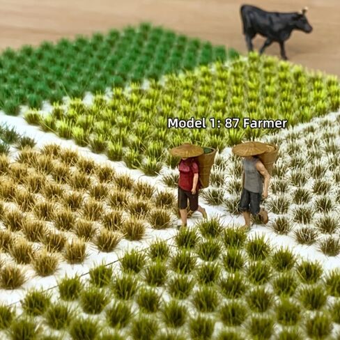 208 PCS Static Grass Tuft Diorama Supplies, Miniature Landscape Scenery for Railway Terrain, Multi-Scale Forest Basing Material, Greenery Kit in Kuwait