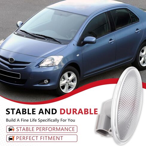 Side Marker Light, Fender Turn Signal Lamp Fit for Toyota Yaris RAV4 Auris Corolla 81730-02090 (Include Amber Bulb) 2PCS in Kuwait