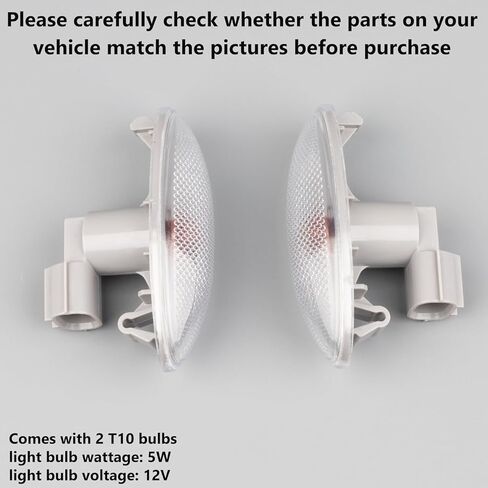 Side Marker Light, Fender Turn Signal Lamp Fit for Toyota Yaris RAV4 Auris Corolla 81730-02090 (Include Amber Bulb) 2PCS in Kuwait