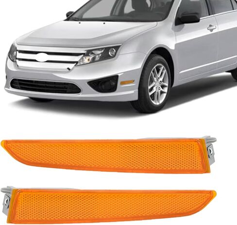 Front Side Mark Light Set Compatible with 2010-2012 Ford Fusion Driver & Passenger Bumper Signal Parking Marker Light Lamp FO2550145 FO2551145 AE5Z13200D AE5Z13200C in Kuwait