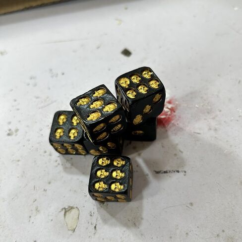 5 Pack Black Skeleton 6 Sided-Dice Set for Office Products Game in Saudi Arabia