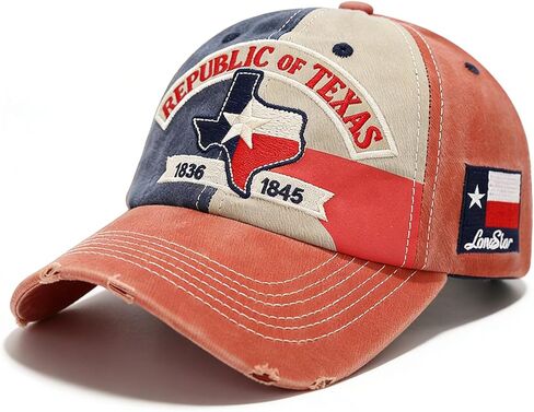 Lone Star Legacy Republic of Texas Hat, Vintage Embroidered Pride Republic of Texas Cap, Baseball Hat for Women Men in Saudi Arabia