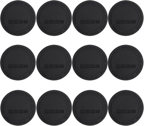 Docik 12 Pack Rubber Bottoms for Tumblers, Protective Anti-Slip Silicone Bottom with 3M Adhesive for Skinny Straight Sublimation Tumblers, Wine Tumblers and Water Bottles, 58mm Each, Black in Saudi Arabia