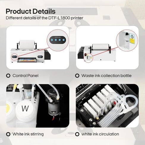 Procolored F13 Panda L1800 A3 DTF Printer 13-inch Transfer Printing Machine with White Ink Circulation and Built-in Film Cutter for DIY T-Shirt Printing(Printer+Ink) in Saudi Arabia