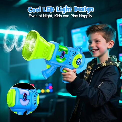 Fart Gun Toy for kids: Fart Blaster with Real Fog Rings, 2 Scents, 2 Sound Effects & Color-Changing Lights, Anti-Backflow Design for Boy, Girl, Funny Prank Gift for Easter Birthday and Party Fun in Saudi Arabia