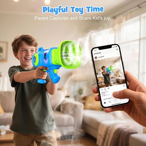 Fart Gun Toy for kids: Fart Blaster with Real Fog Rings, 2 Scents, 2 Sound Effects & Color-Changing Lights, Anti-Backflow Design for Boy, Girl, Funny Prank Gift for Easter Birthday and Party Fun in Saudi Arabia