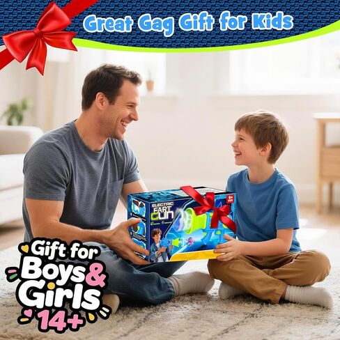Fart Gun Toy for kids: Fart Blaster with Real Fog Rings, 2 Scents, 2 Sound Effects & Color-Changing Lights, Anti-Backflow Design for Boy, Girl, Funny Prank Gift for Easter Birthday and Party Fun in Saudi Arabia