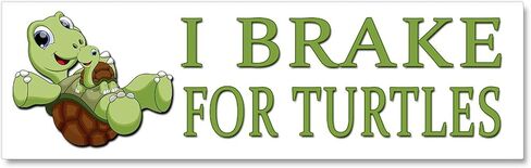 CafePress I Brake for Turtles Car Magnet 10 X 3 10 x 3 "، مغناطيس ممتص الصدمات in Kuwait