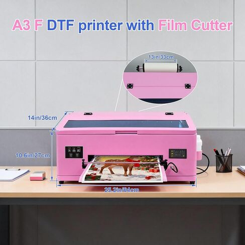 طابعة A3 L1800 DTF، آلة طباعة نقل الملابس عالية السرعة A3 DTF مع دوران الحبر الأبيض والتنظيف التلقائي يتضمن البرامج الاستهلاكية (التثبيت عن بعد) in Kuwait