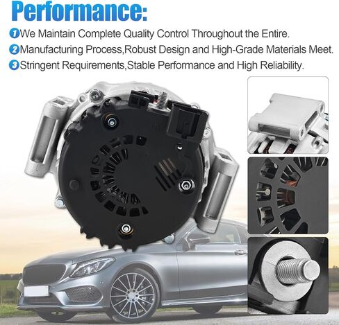 000-906-87-06 Alternator Compatible with Mercedes Benz GLS450 2017-2019, E43 AMG 2017 2018, GL450 2015 2016, GLE450 AMG C450 AMG 2016 200A 12V in Saudi Arabia