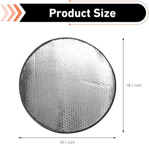 WZP Car Steering Wheel Sun Shade Cover, Aluminum Foil Sun Block Anti-Heat Steering Wheel Cover, Sliver Heat Shield for SUV Truck Van (18.11 x 18.11Inch) in Saudi Arabia